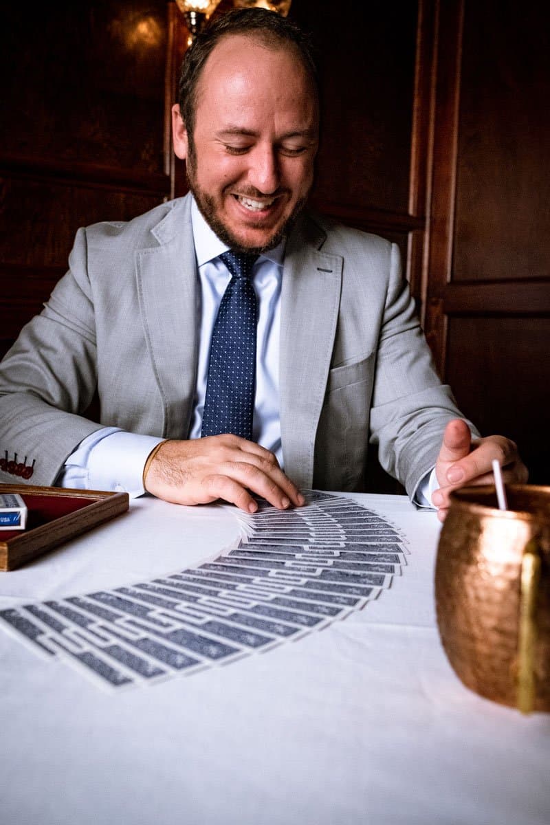 Professional magician performing at a Jacksonville event